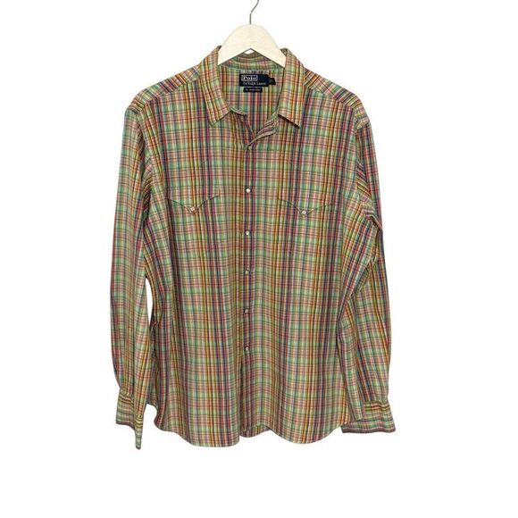 Vintage Ralph Lauren Western button down plaid shirt - XL - Picture 1 of 8